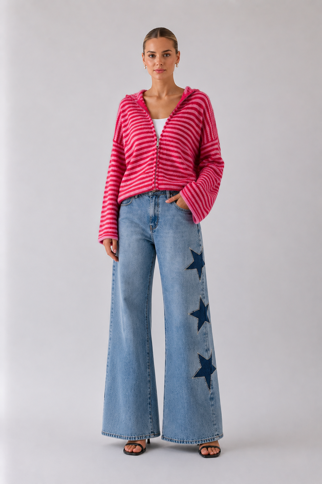 Serena - Pantalones elegantes con estrellas