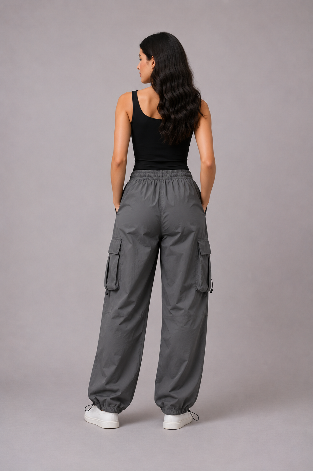 Malú - Pantalones cargo acampanados
