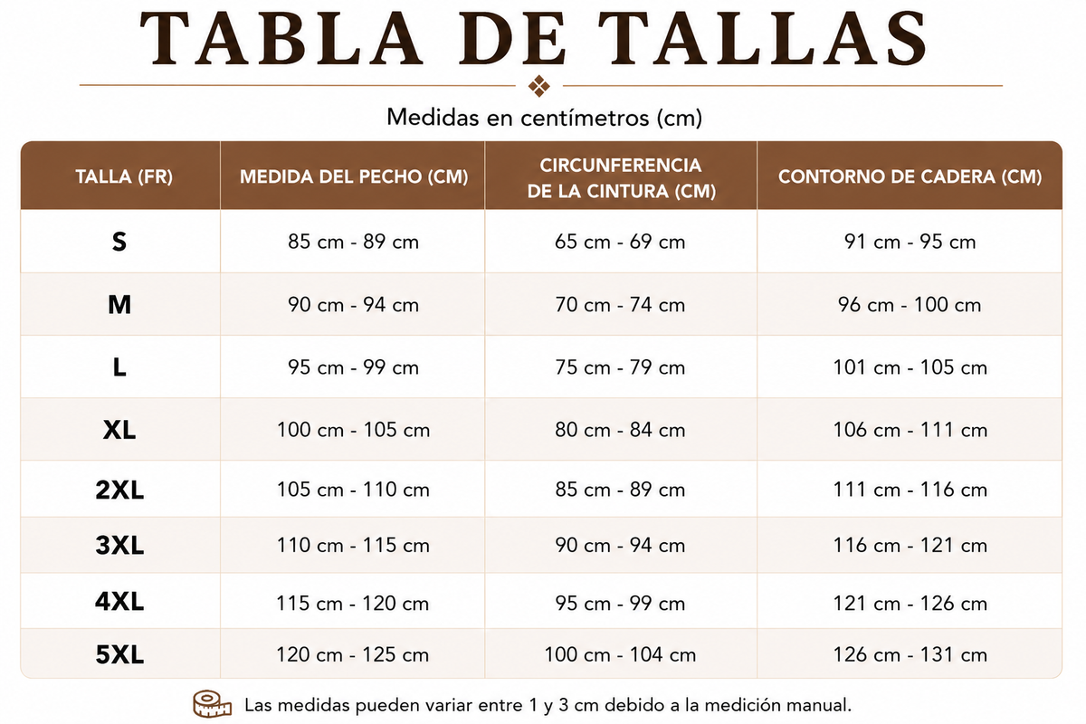 Tabla de tallas de Apolonia — Pantalón de corte relajado