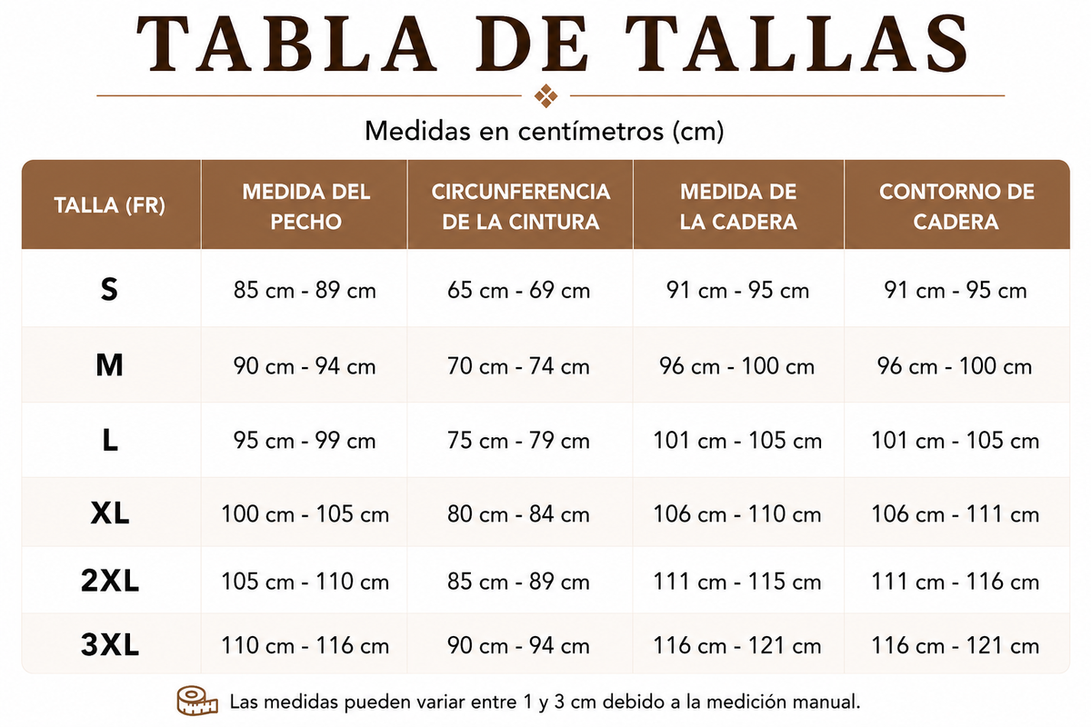 Tabla de tallas de Aileen — Pantalón fluido de pierna ancha