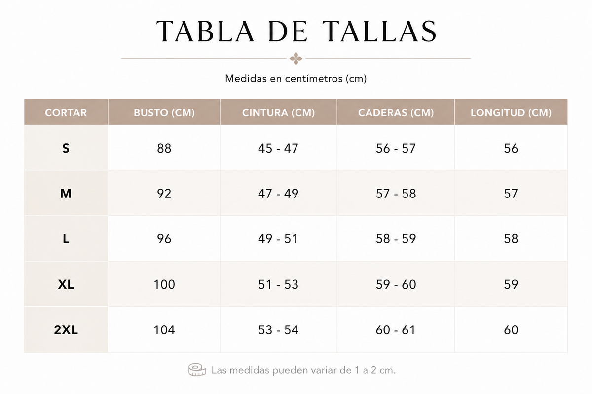 Tabla de tallas de Lissandra — Jersey de punto nórdico