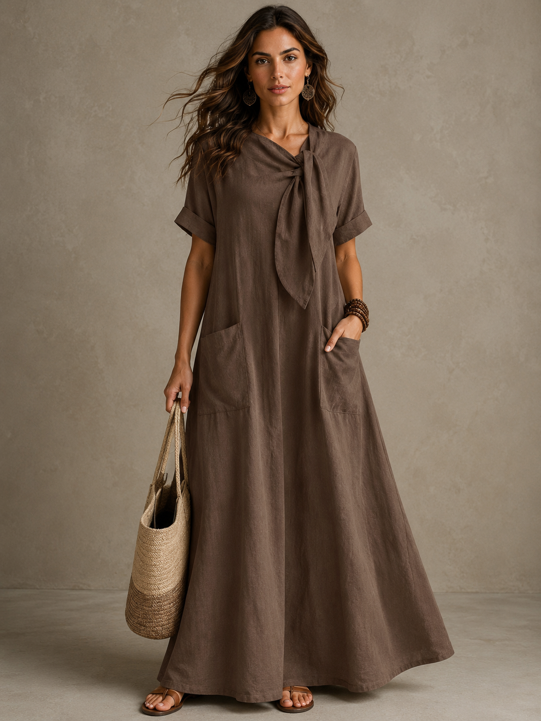 Celinne - Vestido elegante con bolsillos