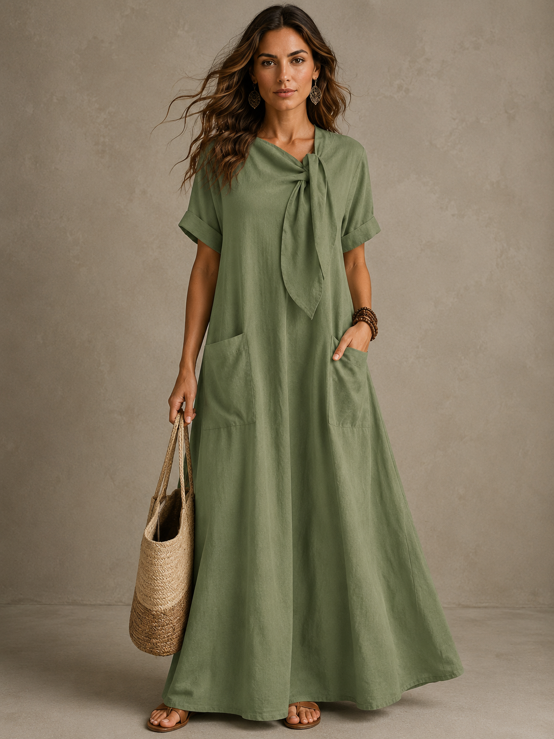 Celinne - Vestido elegante con bolsillos
