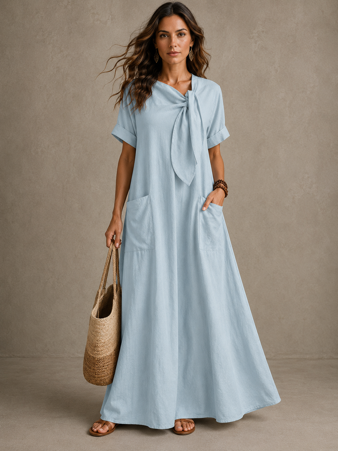 Celinne - Vestido elegante con bolsillos