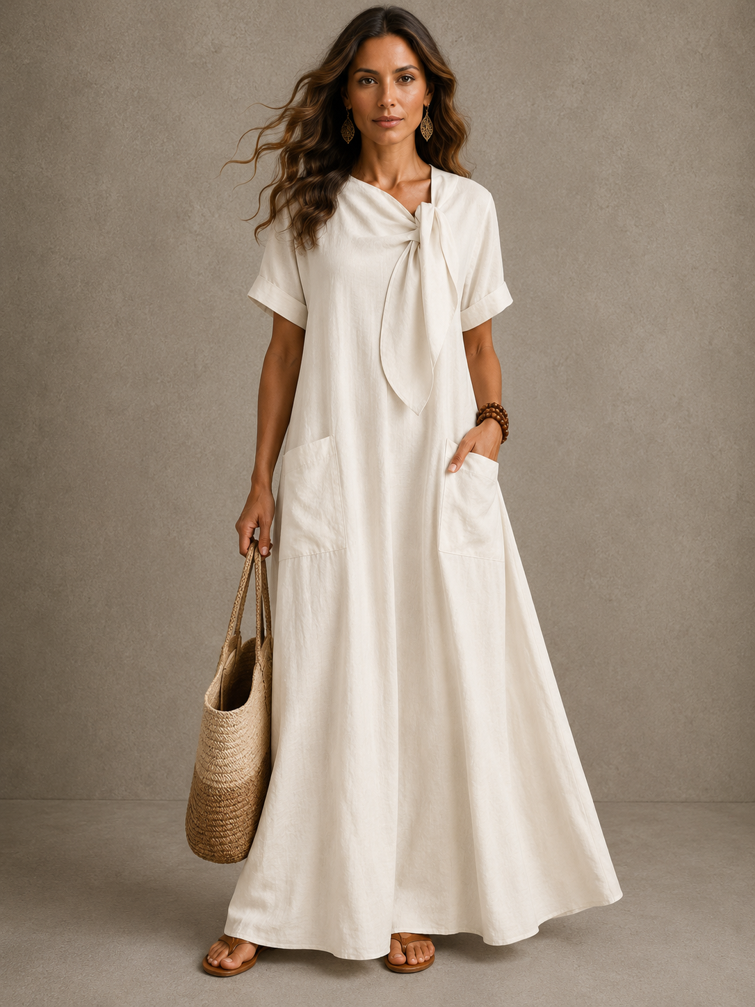 Celinne - Vestido elegante con bolsillos