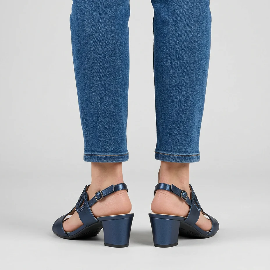 Athenea- Sandalia cómoda para mujer con tacón