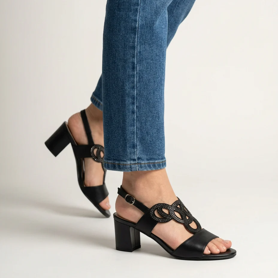 Athenea- Sandalia cómoda para mujer con tacón