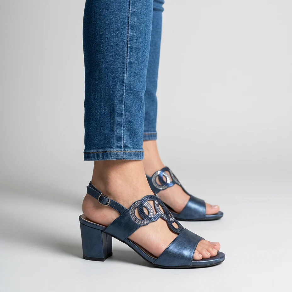 Athenea- Sandalia cómoda para mujer con tacón